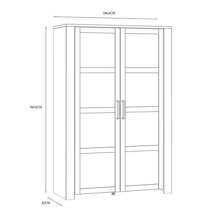 Bohol Display Cabinet inc. 2x LED Lights in Riviera Oak/Navy