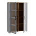Bohol Display Cabinet inc. 2x LED Lights in Riviera Oak/Grey Oak