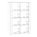 Bohol Display Cabinet inc. 2x LED Lights in Riviera Oak/White
