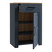 Bohol 1 Door 1 Drawer Shoe Cabinet in Riviera Oak/Navy