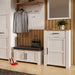 Bohol 1 Door 1 Drawer Shoe Cabinet in Riviera Oak/White