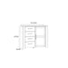 Bohol 1 Door 4 Drawer Chest in Riviera Oak/Navy