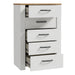 Bohol 5 Drawer Narrow Chest in Riviera Oak/White
