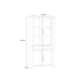 Bohol Display Cabinet 4 Door 2 Drawer in Oak/White inc LED Lighting