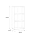 Essential Tall Narrow 2 Shelf Bookcase in Vintage Oak
