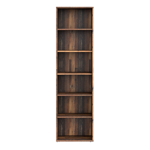 Essential Narrow 5 Shelf Bookcase in Vintage Oak