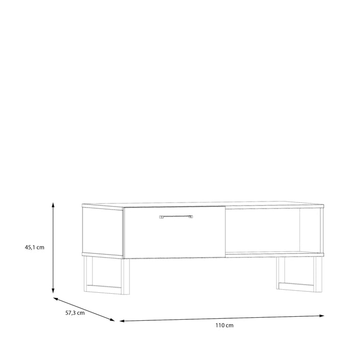 Sali 1 Drawer Coffee Table in Light Grey
