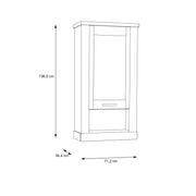 Corona Wall Display cabinet in Artisan Oak