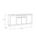 Corona 4 Door 2 Drawer Sideboard in Artisan Oak