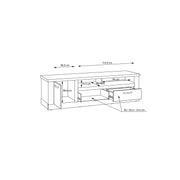 Corona 2 Drawer 1 Door Coffee TV Unit in Artisan Oak