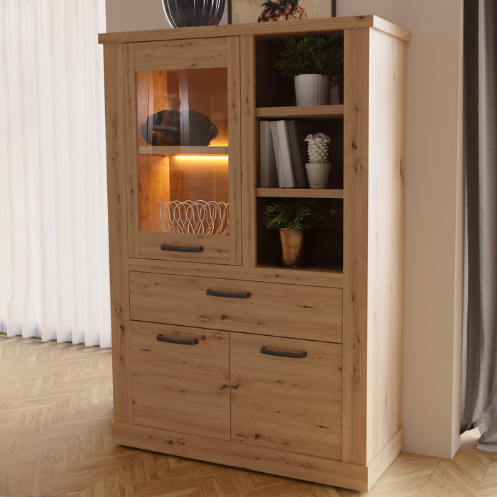Corona Display Cabinet in Artisan Oak