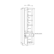 Corona Narrow Display Cabinet in Artisan Oak