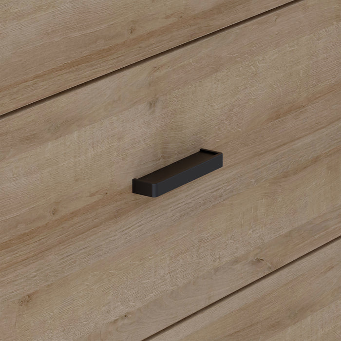 High Rock 3 Drawer Display Chest in Matt Black/Riviera Oak