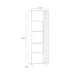 Grafton Glass Door Display Cabinet in Cream and Oak