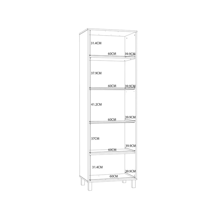 Grafton Glass Door Display Cabinet in Cream and Oak