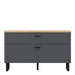 Klara TV Unit with 1 Drawer 1 Flip Door in Grey and Oak