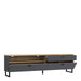 Klara TV Unit with 1 Drawer 2 Flip Doors in Grey and Oak inc LED Lighting