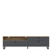 Klara TV Unit with 1 Drawer 2 Flip Doors in Grey and Oak
