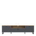 Klara TV Unit with 2 Drawers 1 Flip Door in Grey and Oak