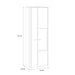 Klara Display Cabinet with 1 Door  and 1 Glass Door in Grey and Oak inc LED Lighting