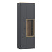 Klara Display Cabinet with 1 Door  and 1 Glass Door in Grey and Oak