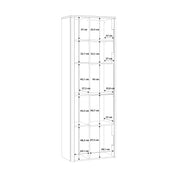 Klara Display Cabinet with 1 Door  and 1 Glass Door in Grey and Oak