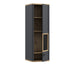 Klara Display Cabinet with 1 Glass Door in Grey and Oak inc LED Lighting
