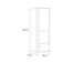 Klara Display Cabinet with 1 Glass Door in Grey and Oak inc LED Lighting