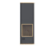 Klara Display Cabinet with 1 Glass Door in Grey and Oak