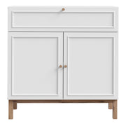 Wensley 2 Door 1 Drawer Console in Light Grey and Oak
