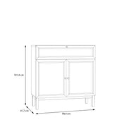 Wensley 2 Door 1 Drawer Console in Light Grey and Oak
