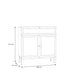 Wensley 2 Door 1 Drawer Console in Light Grey and Oak