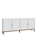 Wensley 4 Door 1 Drawer Sideboard in Light Grey and Oak