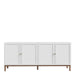 Wensley 4 Door 1 Drawer Sideboard in Light Grey and Oak