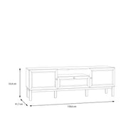 Wensley 2 Door 1 Drawer TV Unit in Light Grey and Oak inc LED Lighting