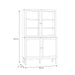Wensley Display Cabinet with 2 Doors and 2 Glass Doors in Light Grey and Oak inc LED Lighting