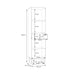 Wensley Display Cabinet with 1 Door 1 Drawer and  1 Glass Door in Light Grey and Oak