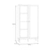 Wensley Display Cabinet with 1 Door and  1 Glass Door in Light Grey and Oak inc LED Lighting