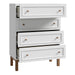 Wensley 4 Drawer Chest in Light Grey and Oak