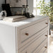 Wensley 4 Drawer Chest in Light Grey and Oak