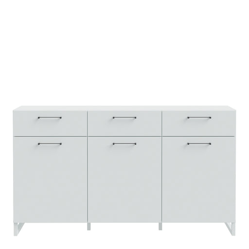 Sali 3 Door 3 Drawer Chest in Light Grey