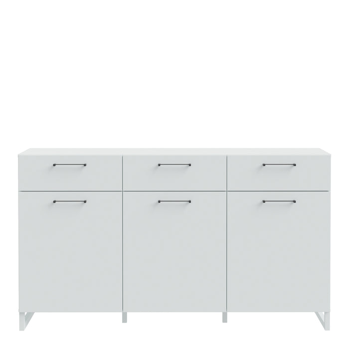 Sali 3 Door 3 Drawer Chest in Light Grey