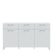 Sali 3 Door 3 Drawer Chest in Light Grey