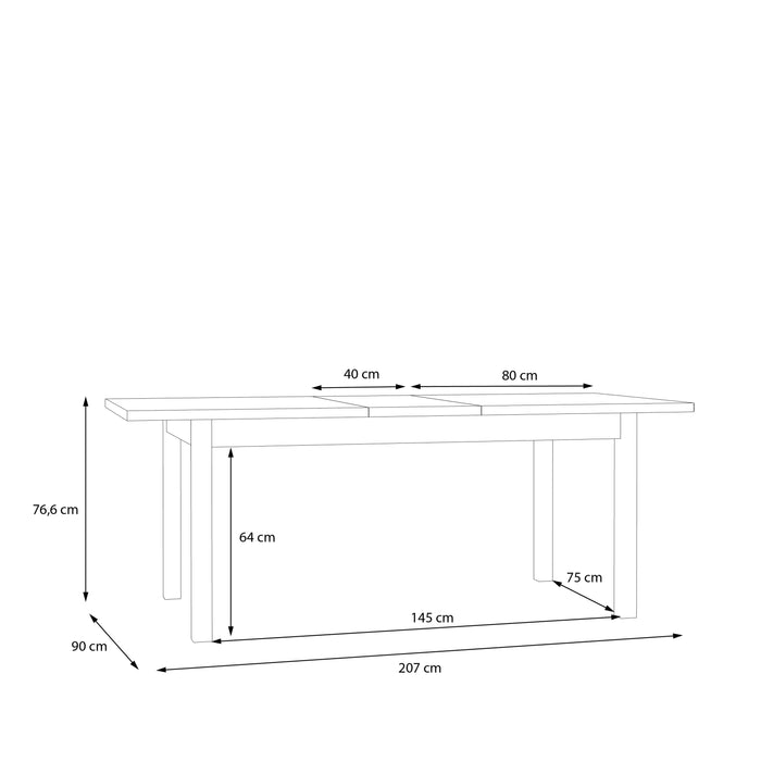 Wensley Dining Table in Light Grey and Oak