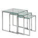 Katrine Nest of Tables with Glass Top Set of 3
