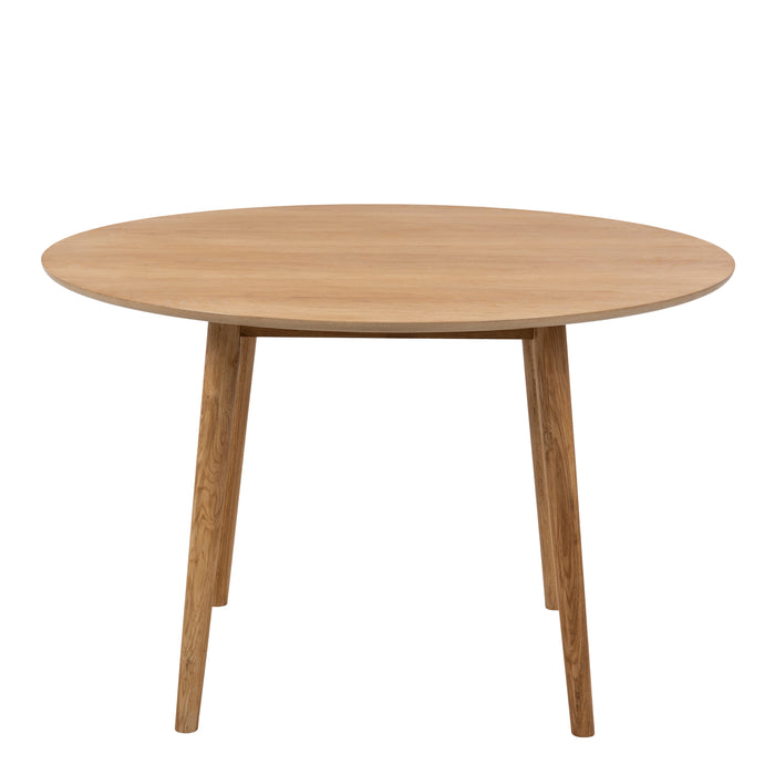 Nagano Round Dining Table in Oak Included 4 Ida Dining Chair in Oak