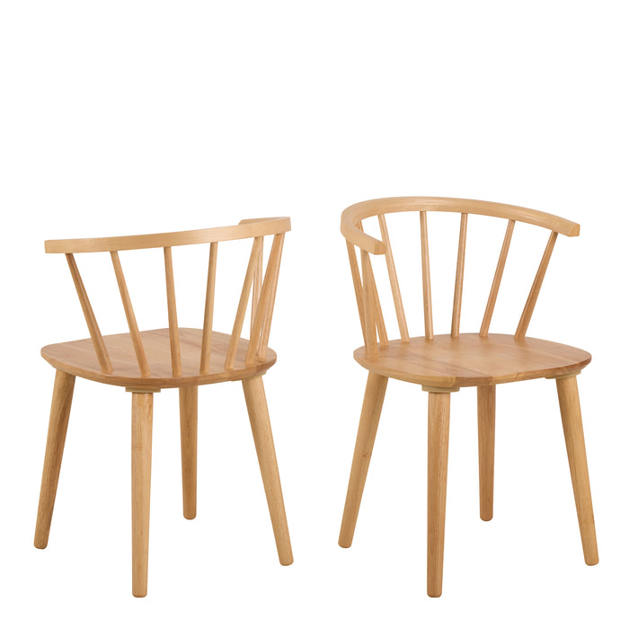 Nagano Round Dining Table in Oak Included 4 Ida Dining Chair in Oak