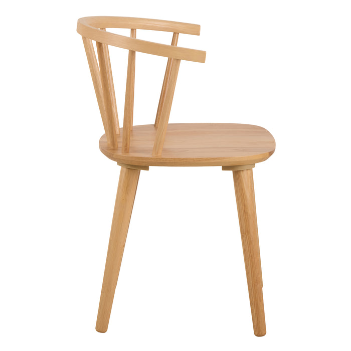 Nagano Round Dining Table in Oak Included 4 Ida Dining Chair in Oak