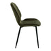 Nagano Round Dining Table in Oak Included 4 Femke Dining Chair in Olive Green