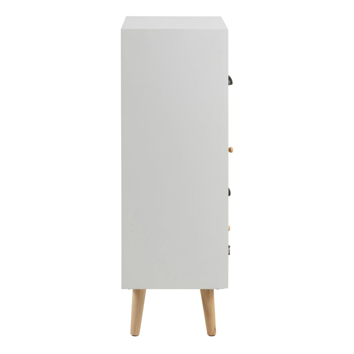 Thais White Shabby Chic Multi Coloured 9 Drawer Chest